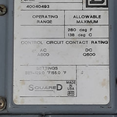 Square-d Gzw2-s107 Series C Pressure Switch