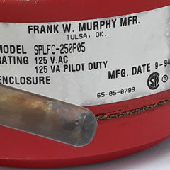 Murphy Splfc-250P05 Temperature Switch Gauge 125V