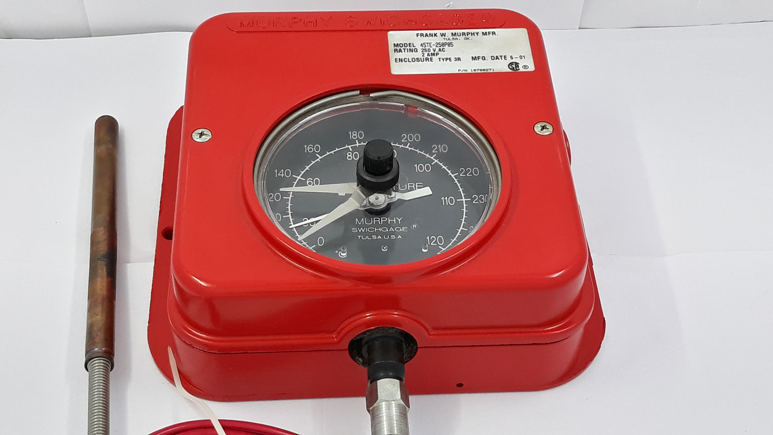 Murphy 45Te-250P05 Tempurature Switch Gauge 10700271