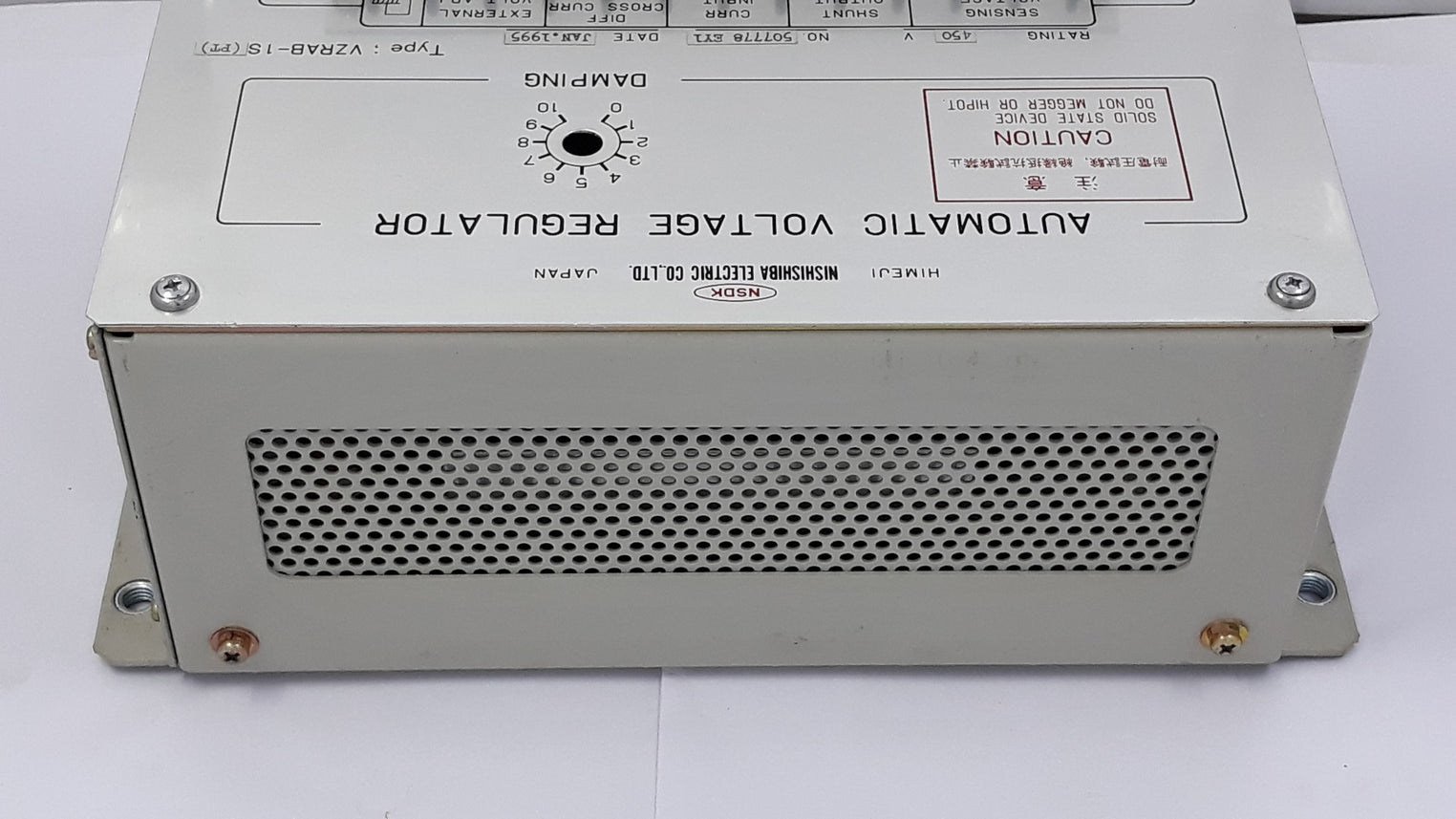 Nishishiba Vzrab-1S(Pt) Automatic Voltage Regulator 450V