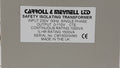Carroll& Meynell Safety Isolating Transformer Input 230V 50Hz Single Phase
