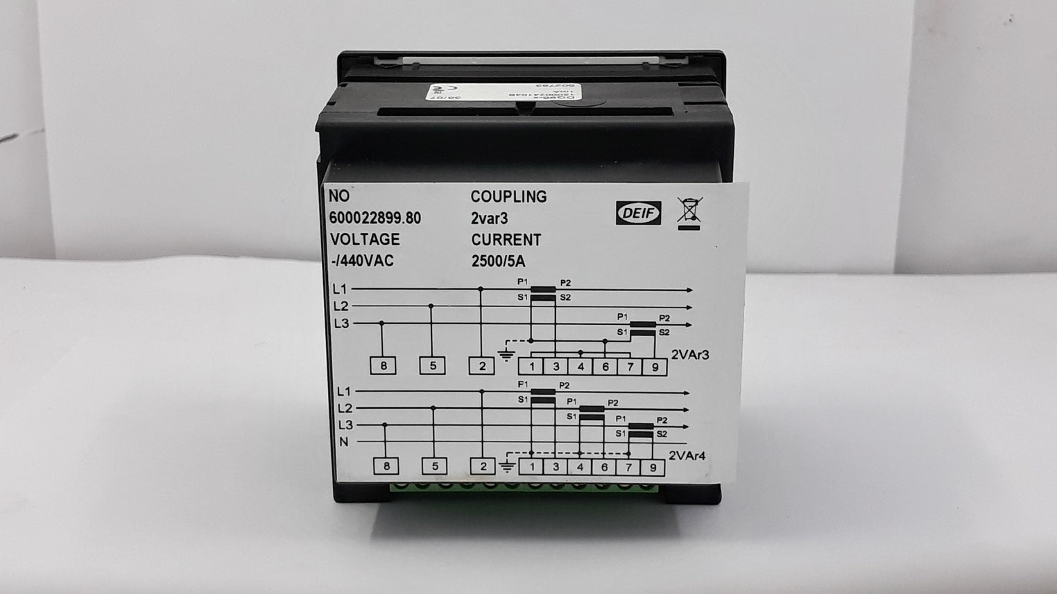 Deif Dq96-x Kvar 0 To 2000 Analog Voltage Meter 1200024104B