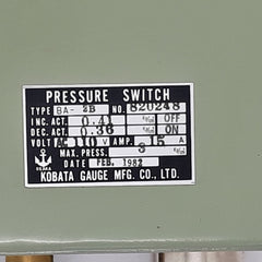Kobata ba-2b pressure switch 110v 15a
