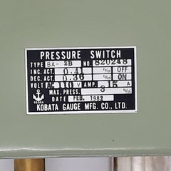 Kobata ba-2b pressure switch 110v 15a