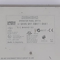 Siemens simatic operator panel op77a 6av6 641-0ba11-0ax1 