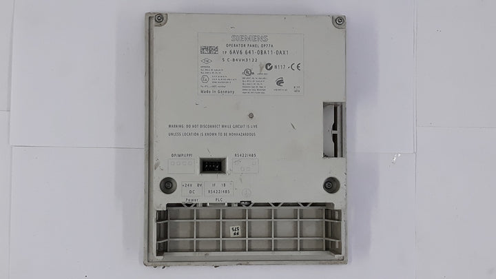 Siemens simatic operator panel op77a 6av6 641-0ba11-0ax1 