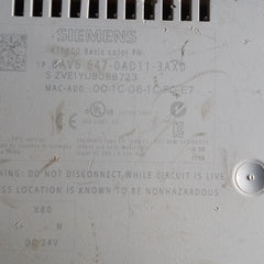 Siemens 1p 6av6 647-0ad11-3ax0 simatic panel