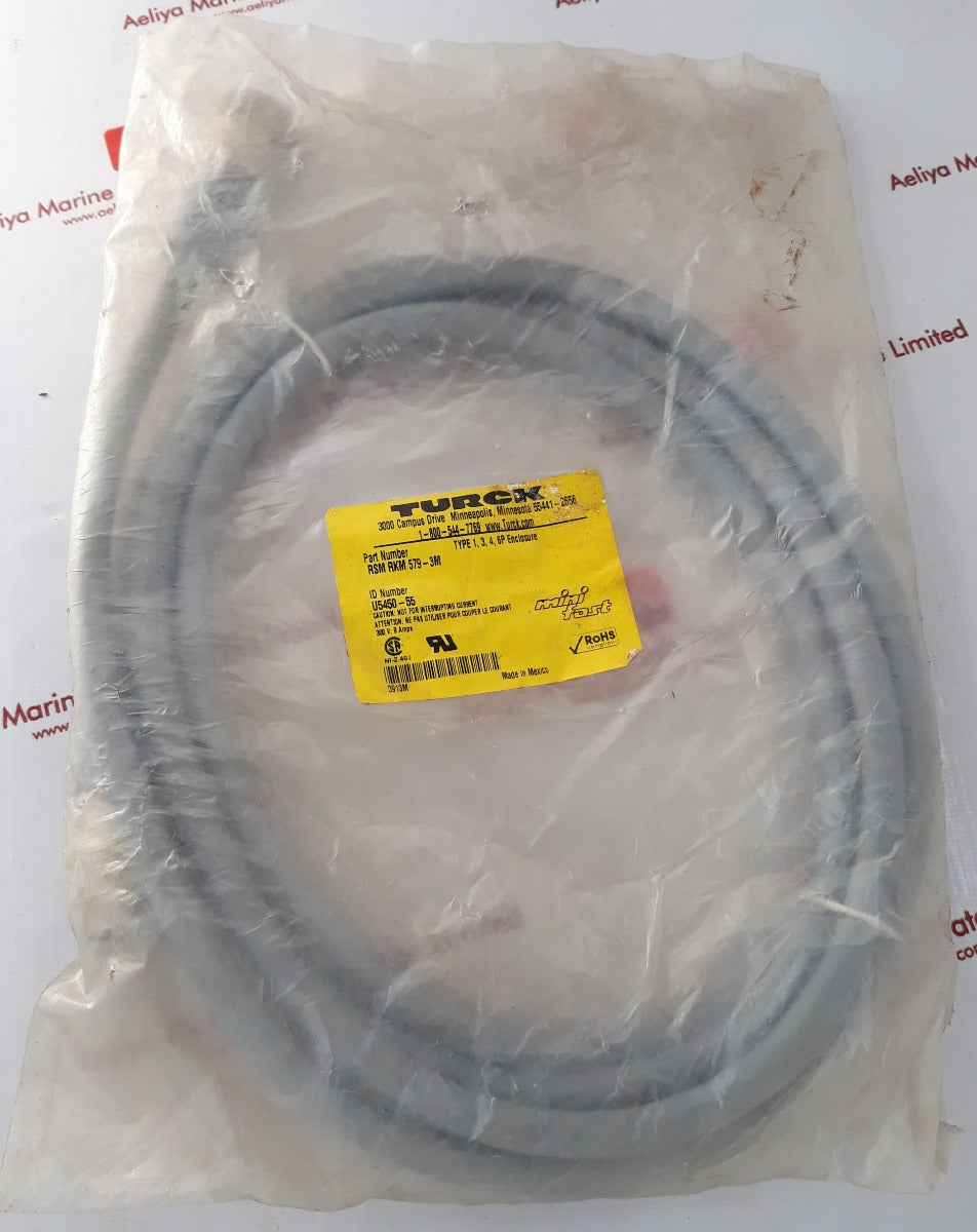 Turck Rsm Rkm 579-3M Network Minifast Cordset