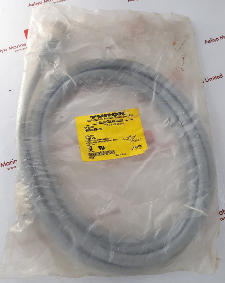 Turck Rsm Rkm 579-3M Network Minifast Cordset