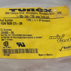 Turck Rsm Rkm 579-3M Network Minifast Cordset