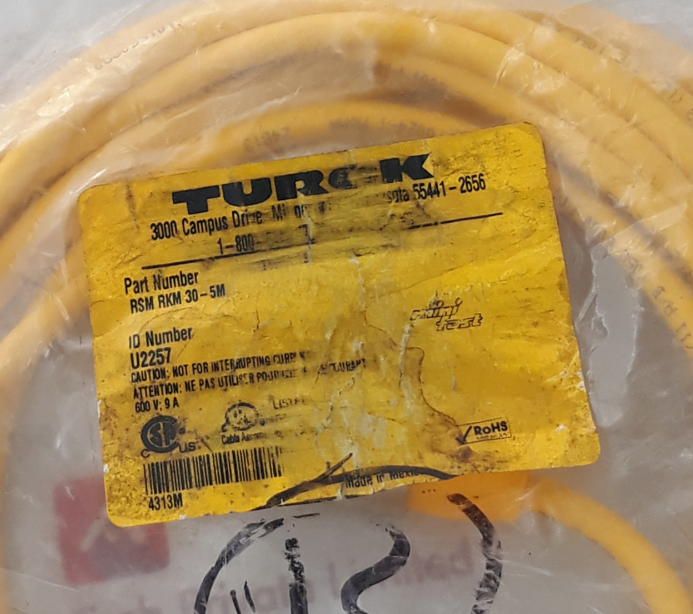 Turck Rsm Rkm 30-5M Minifast Molded Cordsets