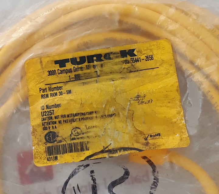 Turck Rsm Rkm 30-5M Minifast Molded Cordsets