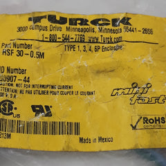 Lot Of 2X Turck Rsf 30-0.5M Minifast Receptacles