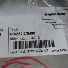 Turck Rsm52-2/S496 Molded Cable