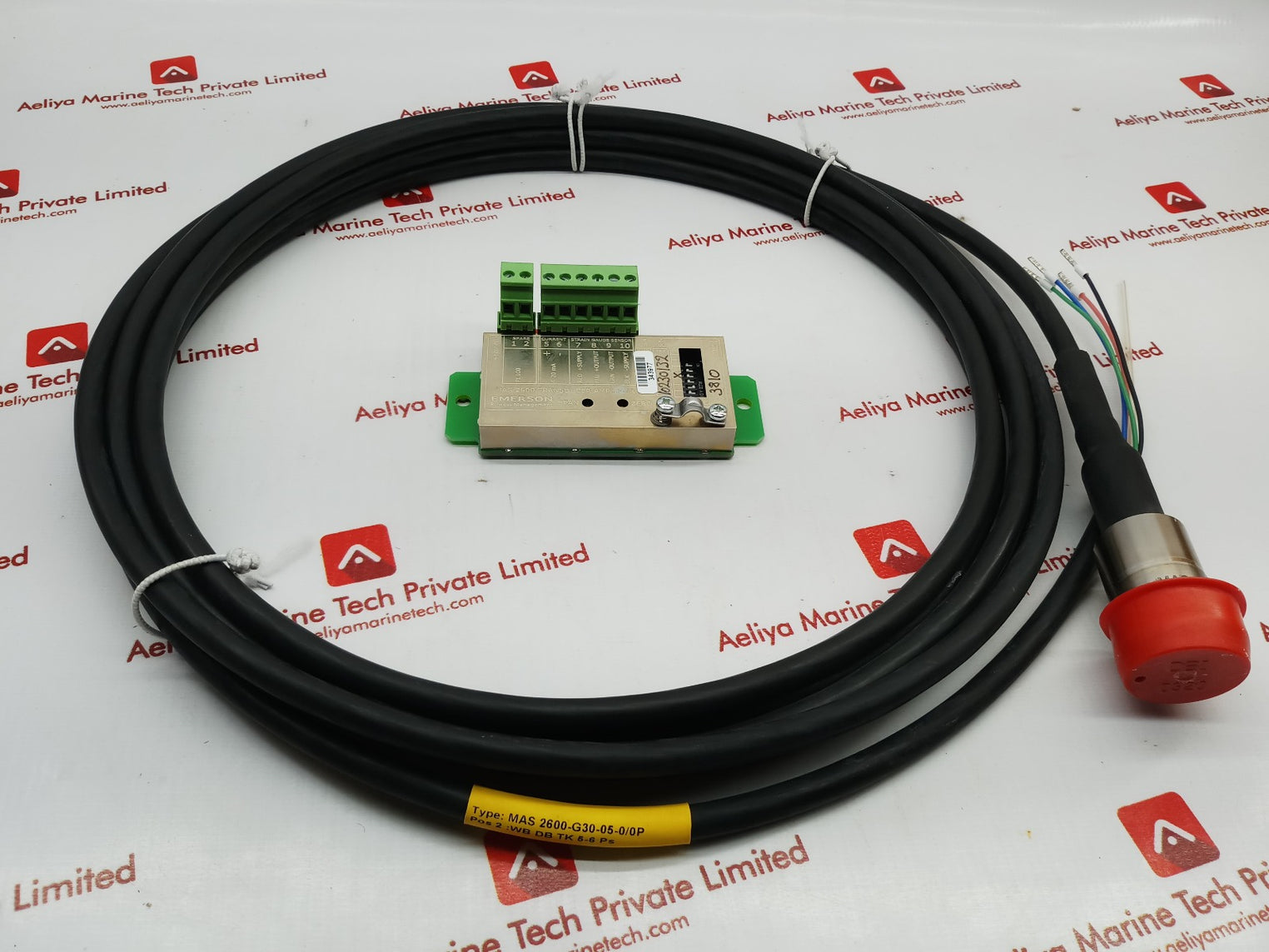 Emerson mas 2600 transducer amplifier wb db tk 5-6 ps sensor