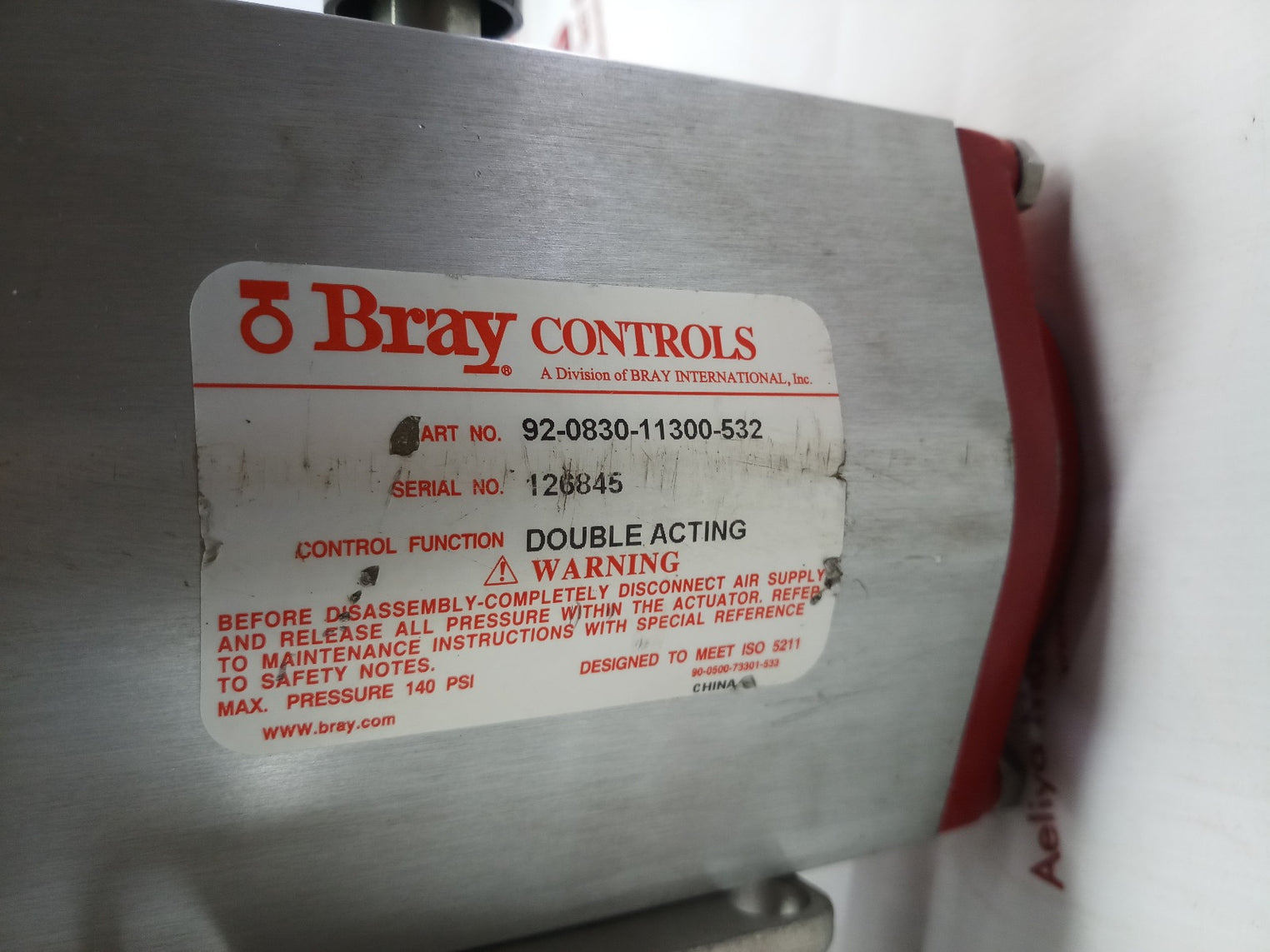 Bray Controls 92-0830-11300-532 And 551000-74603533 Filter Regulator