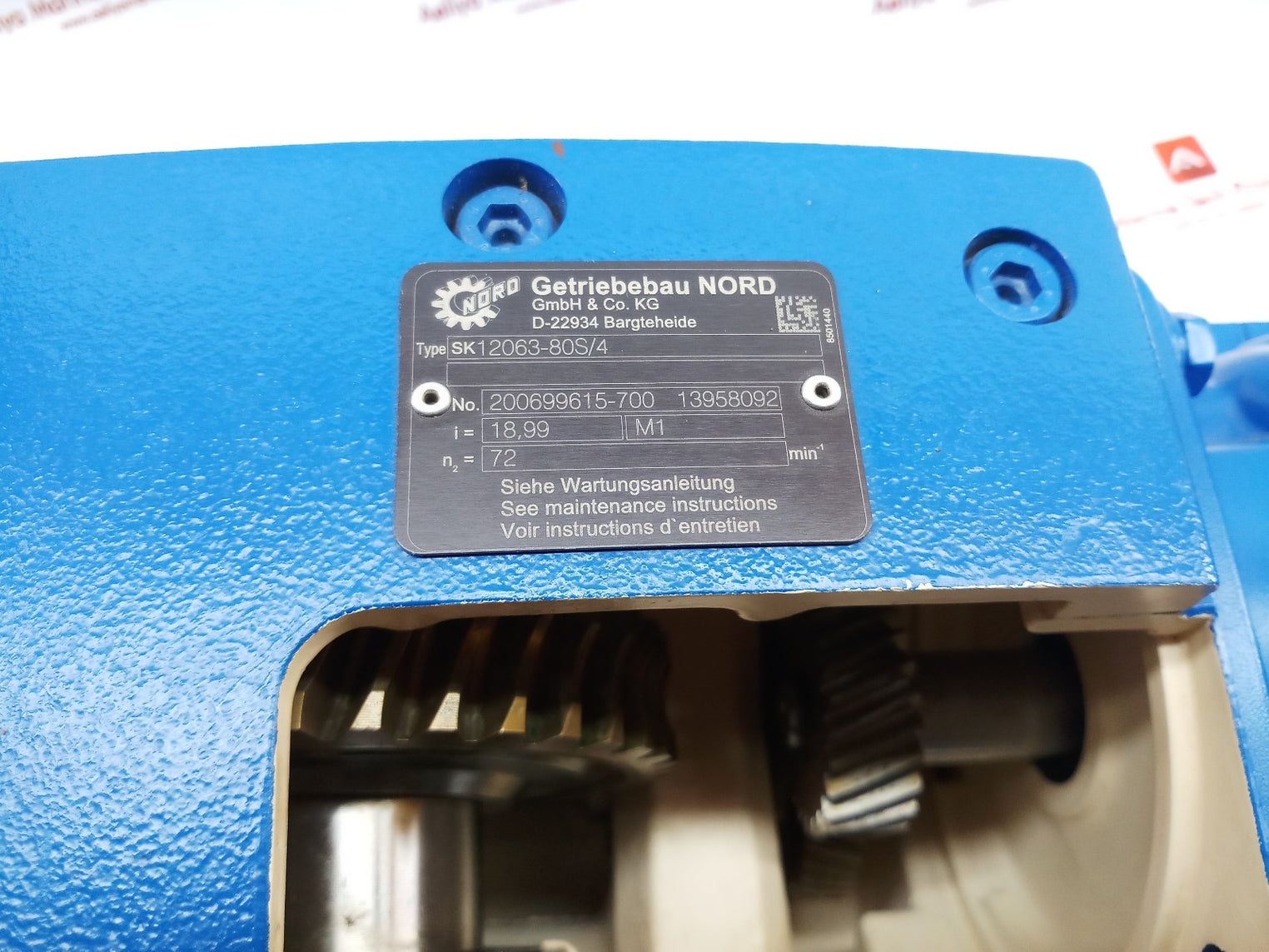 Nord Sk 80S/4 Motor & Gearbox Sk12063-80S/4