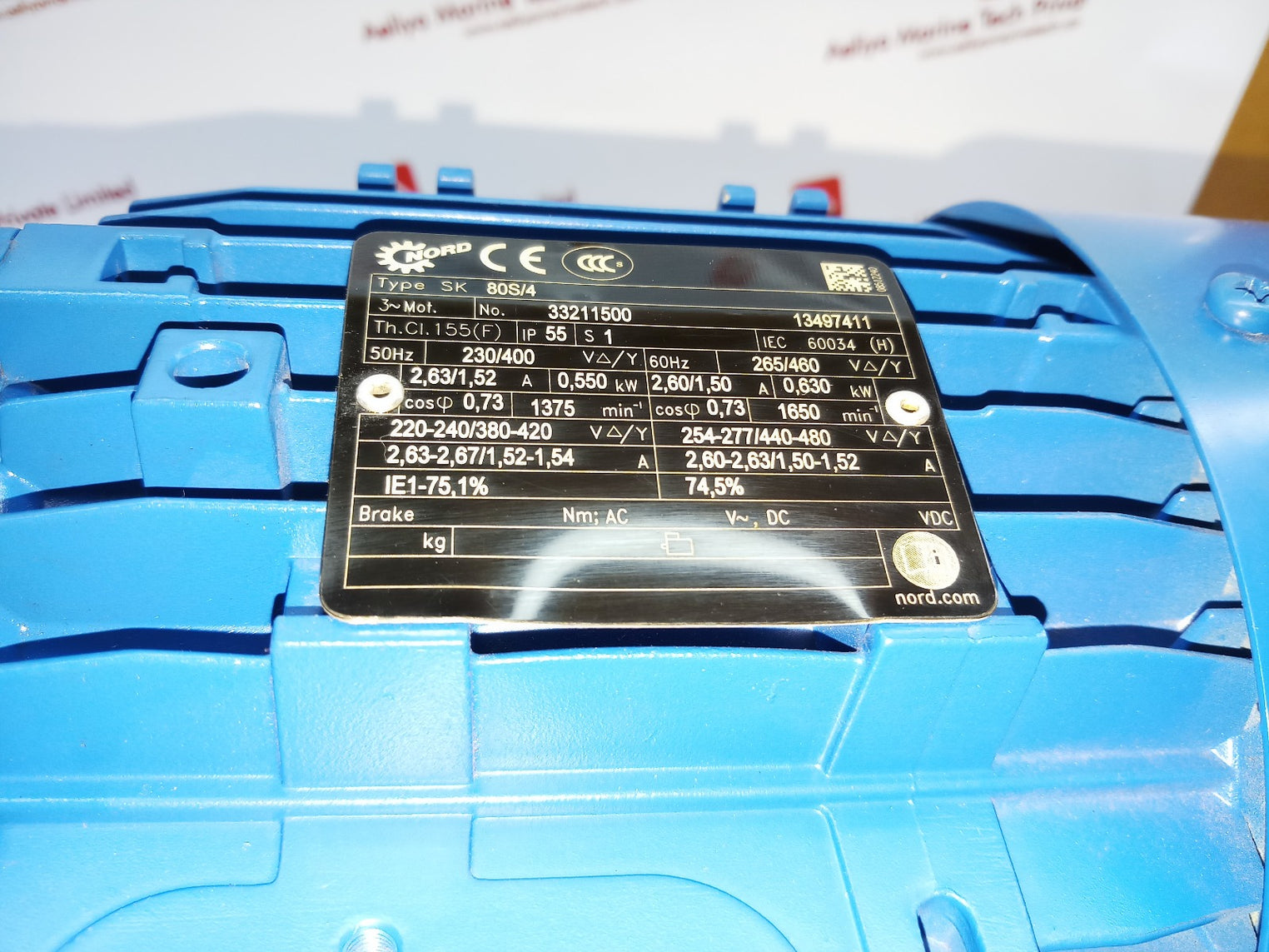 Nord Sk 80S/4 Motor & Gearbox Sk12063-80S/4