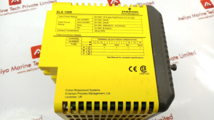 Emerson Deltav Sls 1508 Smart Logic Solver Kj2201X1-ba1