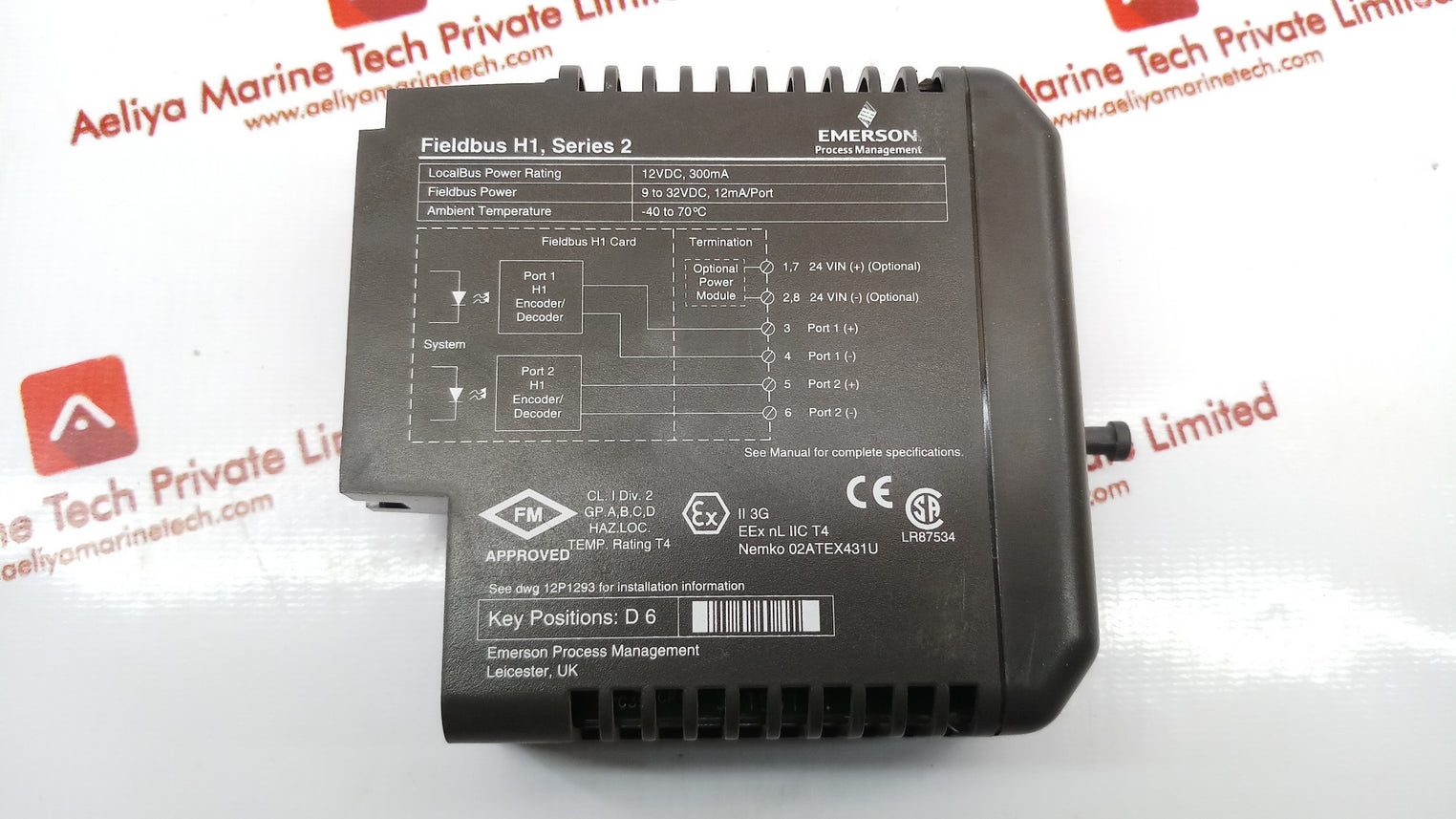 Emerson delta v kj3242x1-ba1 fieldbus h1, series 2 rev E
