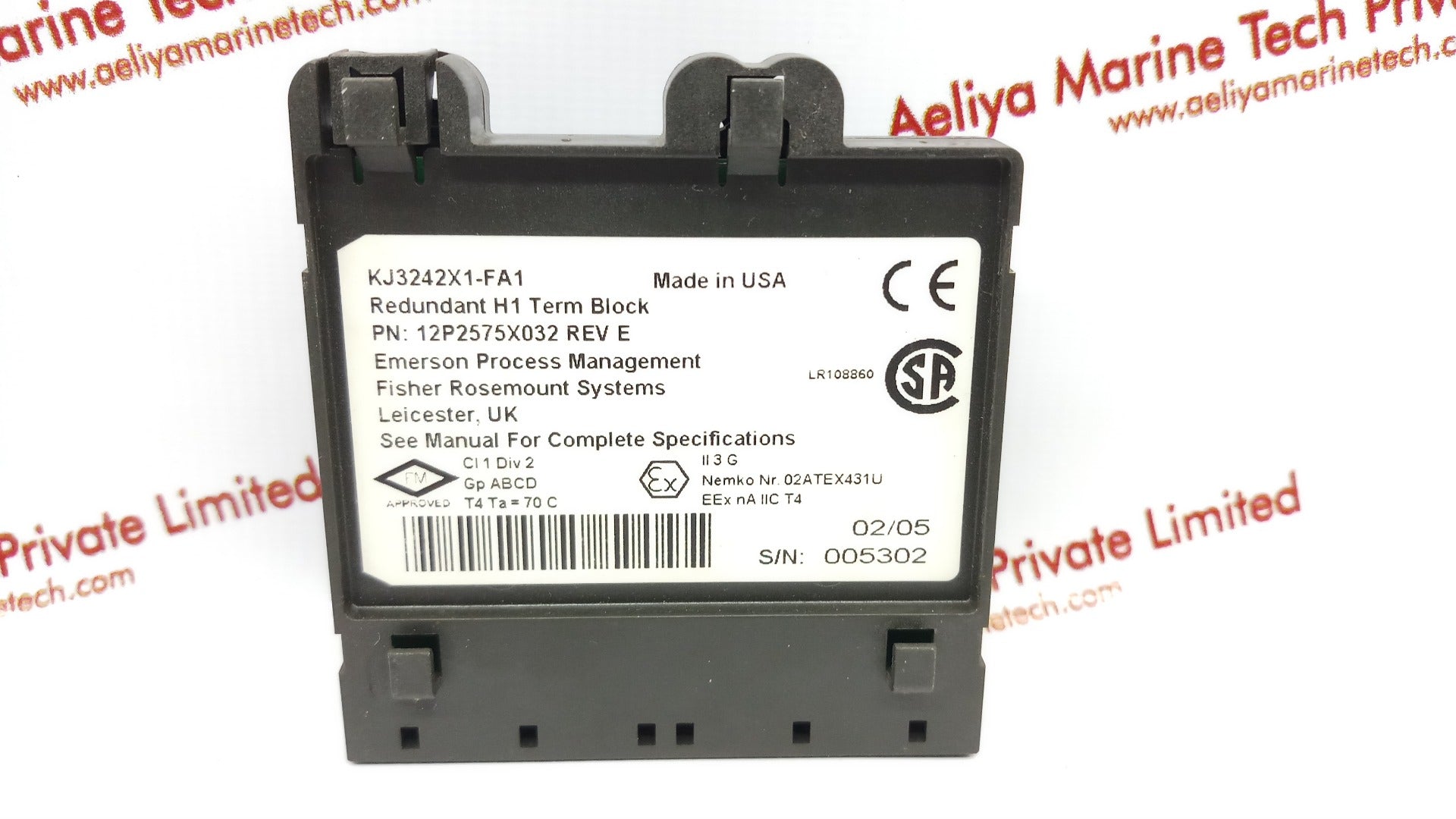 Emerson fisher rosemount 12p2575x032 kj3242x1-fa1 redundant h1 term block
