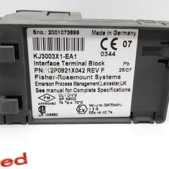 Emerson fisher rosemount 12p0921x042 kj3003x1-ea1 interface terminal block