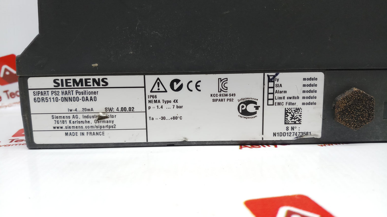 Siemens 6Dr5110-0Nn00-0Aa0 Sipart Ps2 Hart Positioner