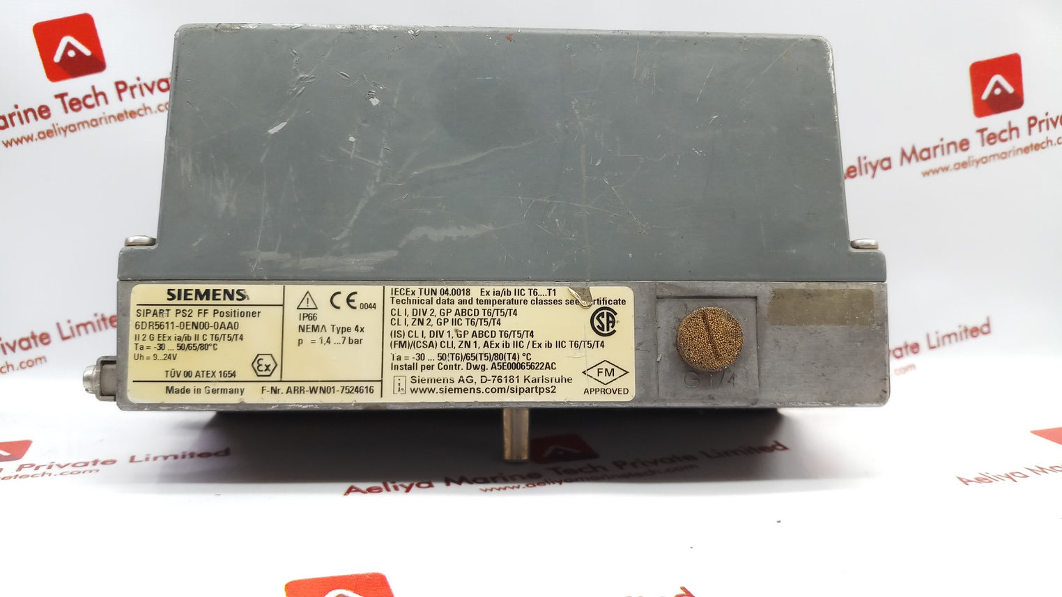 Siemens 6dr5611-0en00-0aa0 sipart ps2 ff positioner valve