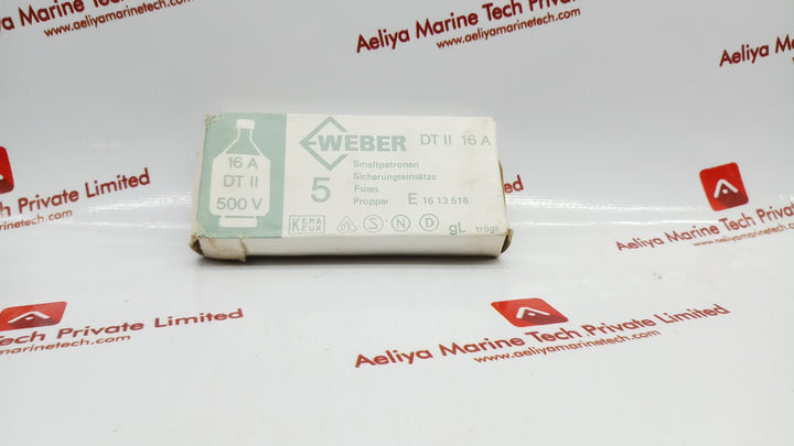 Lot Of 12X Weber 500V Dt Ii 16A Bottle Fuse
