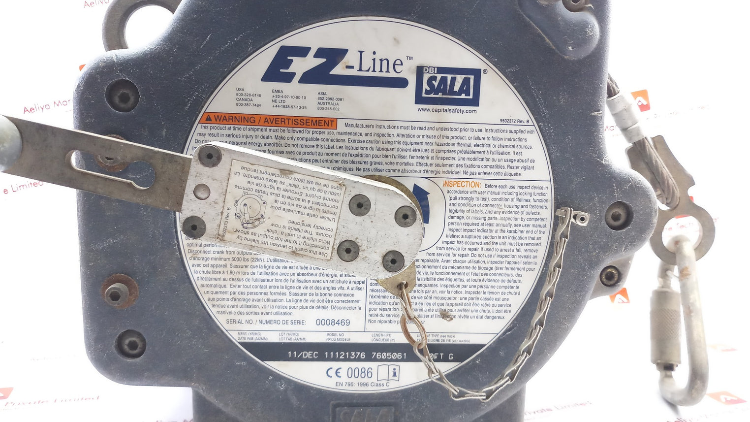 Dbi Sala Ez-line Retractable Horizontal Lifeline Wire Cable System 7605061