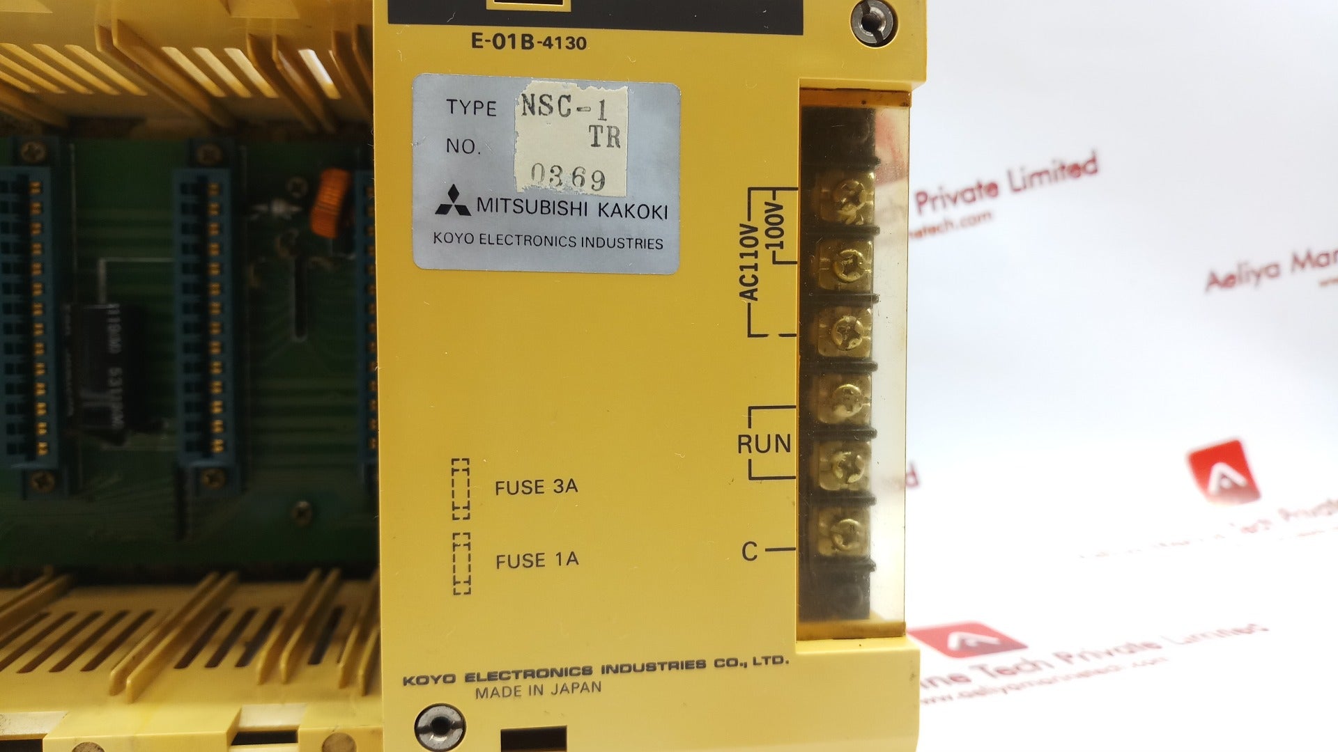 Mitsubishi Kakoki E-01B-4130 Power Supply 5 Slot Module Rack Nsc-1 Tr