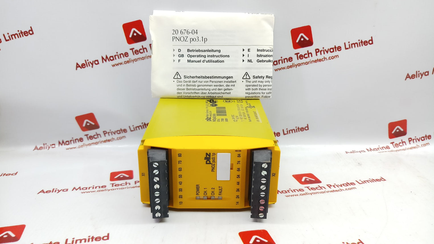 Pilz pnoz po3.1p 8n/o safety relay