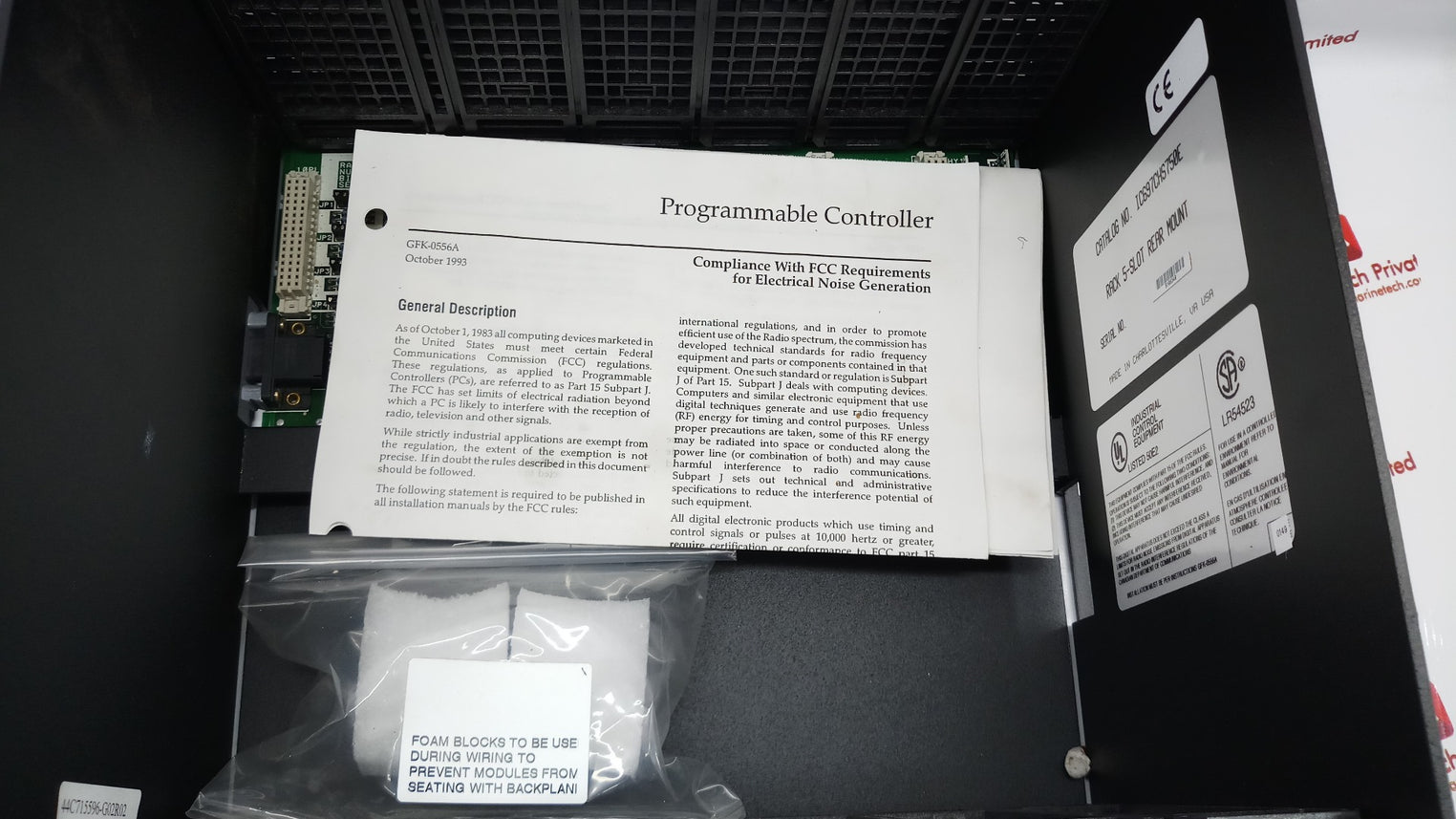 Ge Fanuc Ic697Chs750E Rack 5-slot Rear Mount