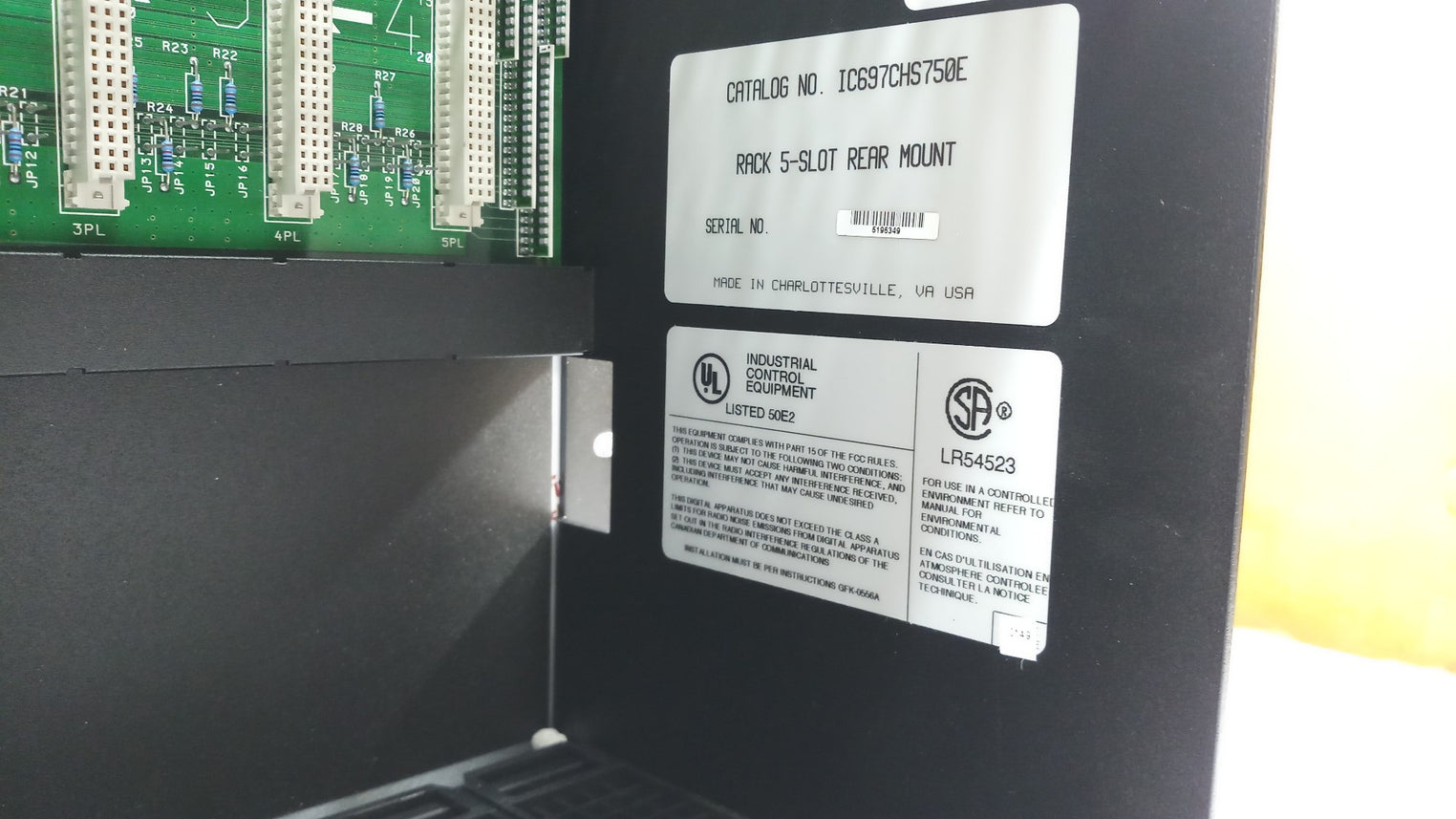 Ge Fanuc Ic697Chs750E Rack 5-slot Rear Mount