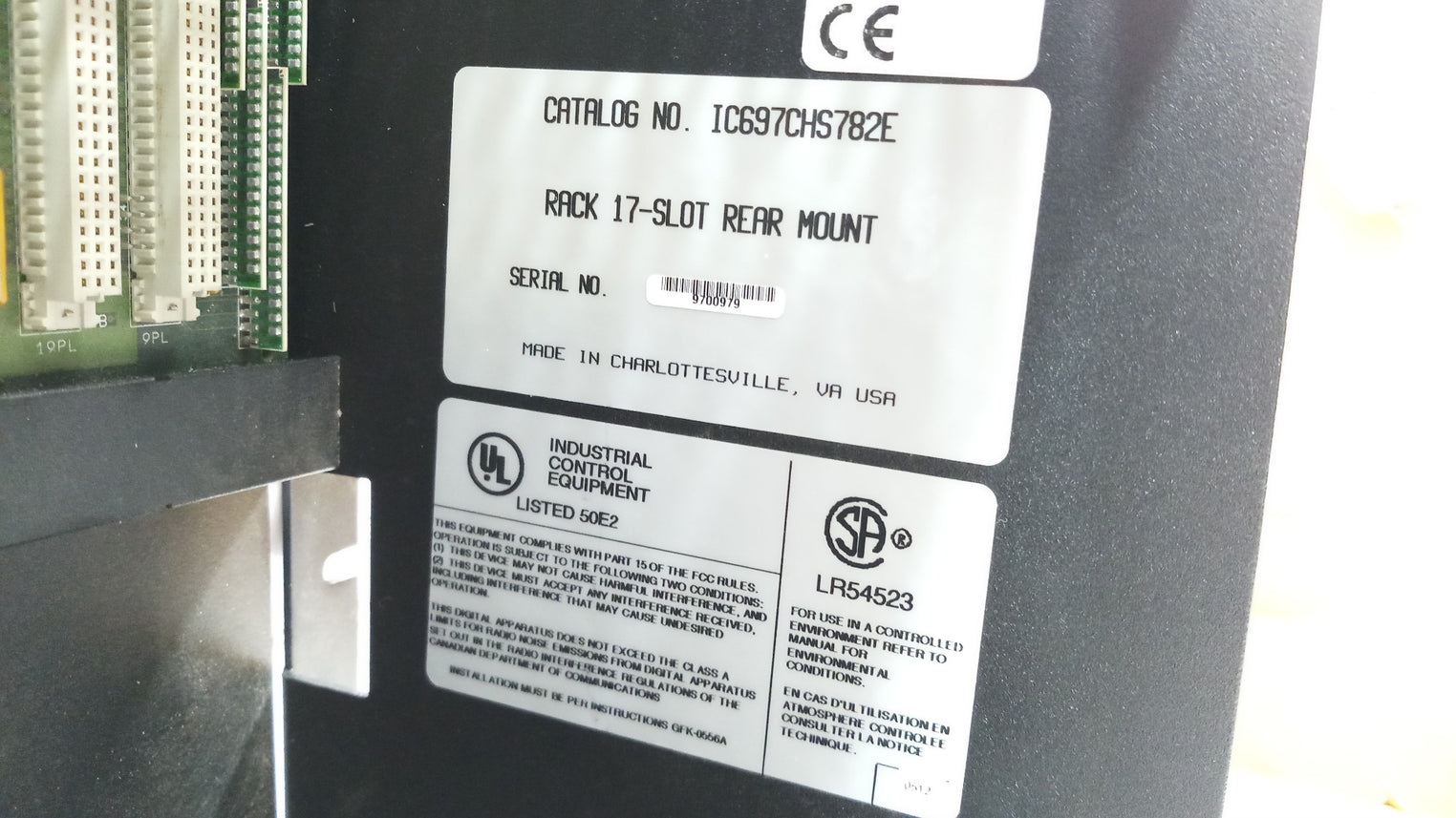 Ge Fanuc Ic697Chs782E Rack 17-slot Rear Mount