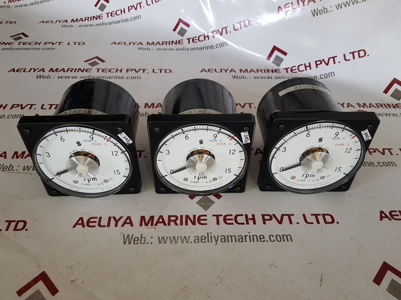 shinko dvf-ii x100 0 to 15 rpm aircraft tachometer