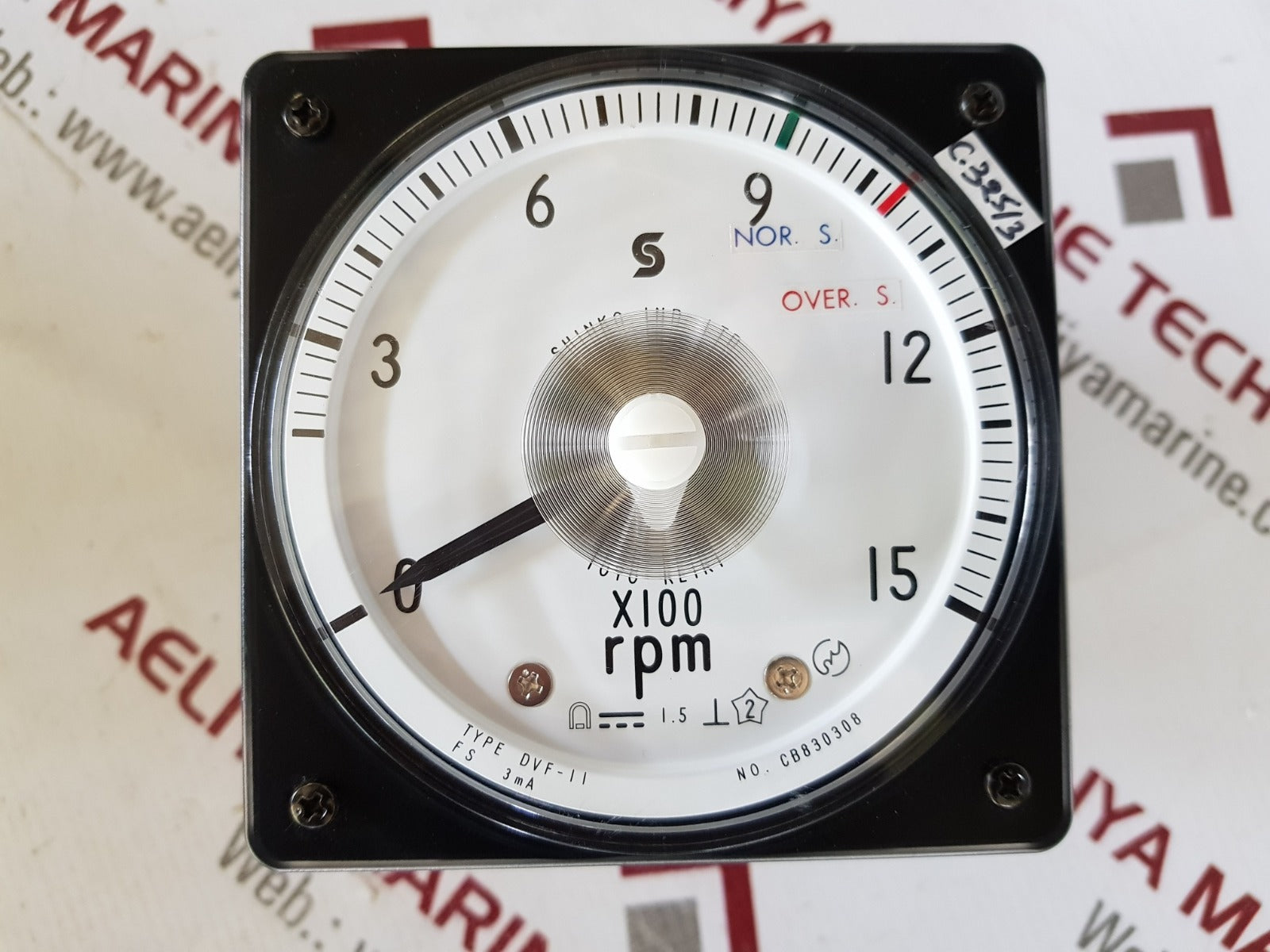 shinko dvf-ii x100 0 to 15 rpm aircraft tachometer