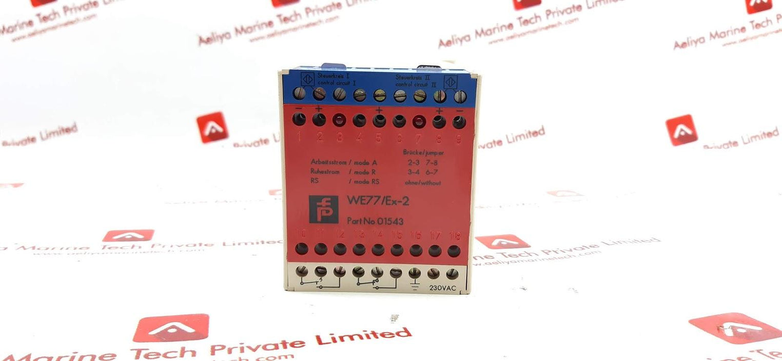 PEPPERL+FUCHS WE77/EX-2 230VAC CONTROL CIRCUIT RELAY 01543