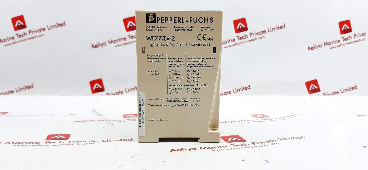 PEPPERL+FUCHS WE77/EX-2 230VAC CONTROL CIRCUIT RELAY 01543