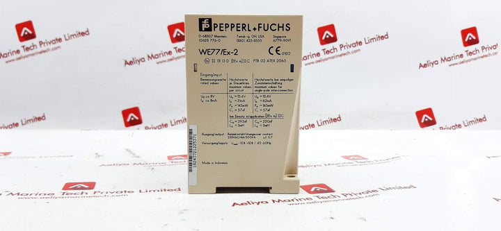PEPPERL+FUCHS WE77/EX-2 230VAC CONTROL CIRCUIT RELAY 01543