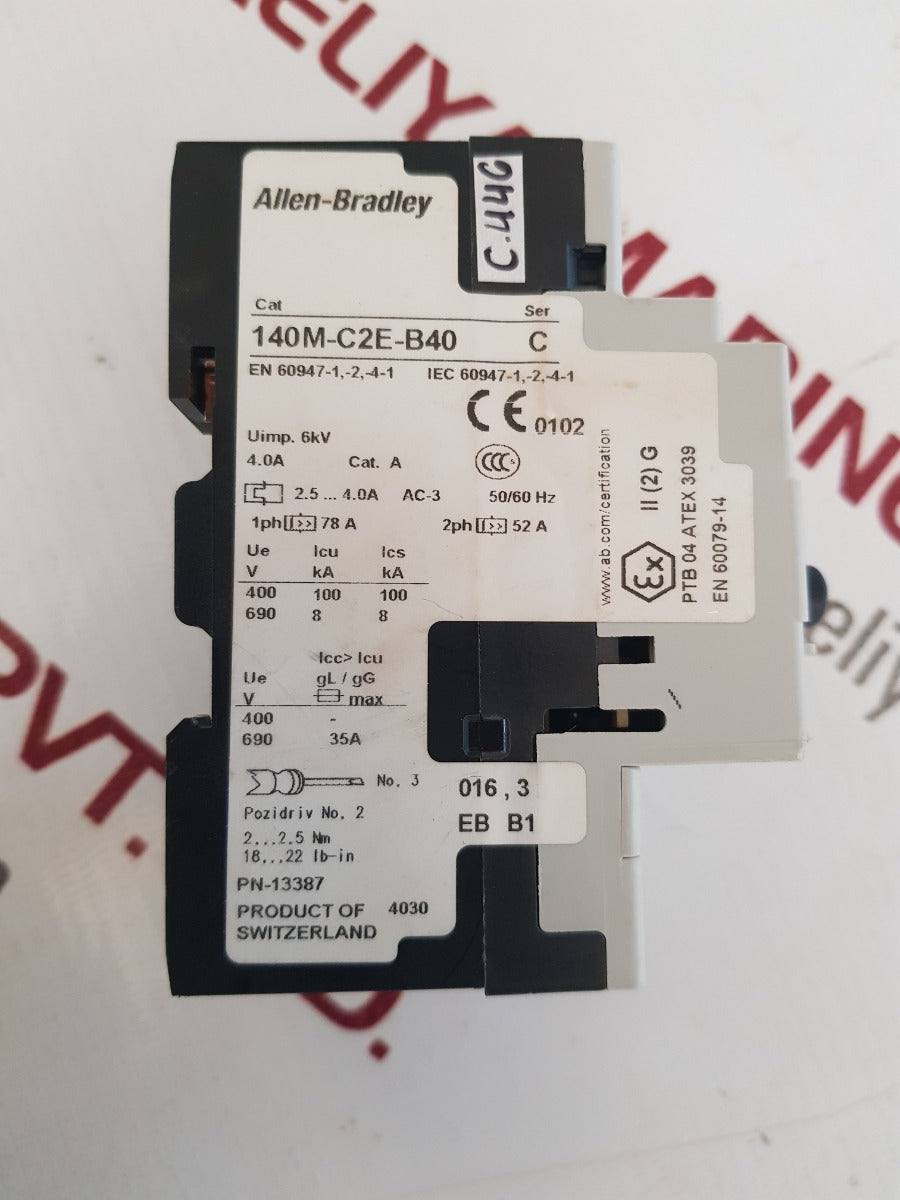 Allen-bradley 140m-c2e-b40 circuit breaker ser C