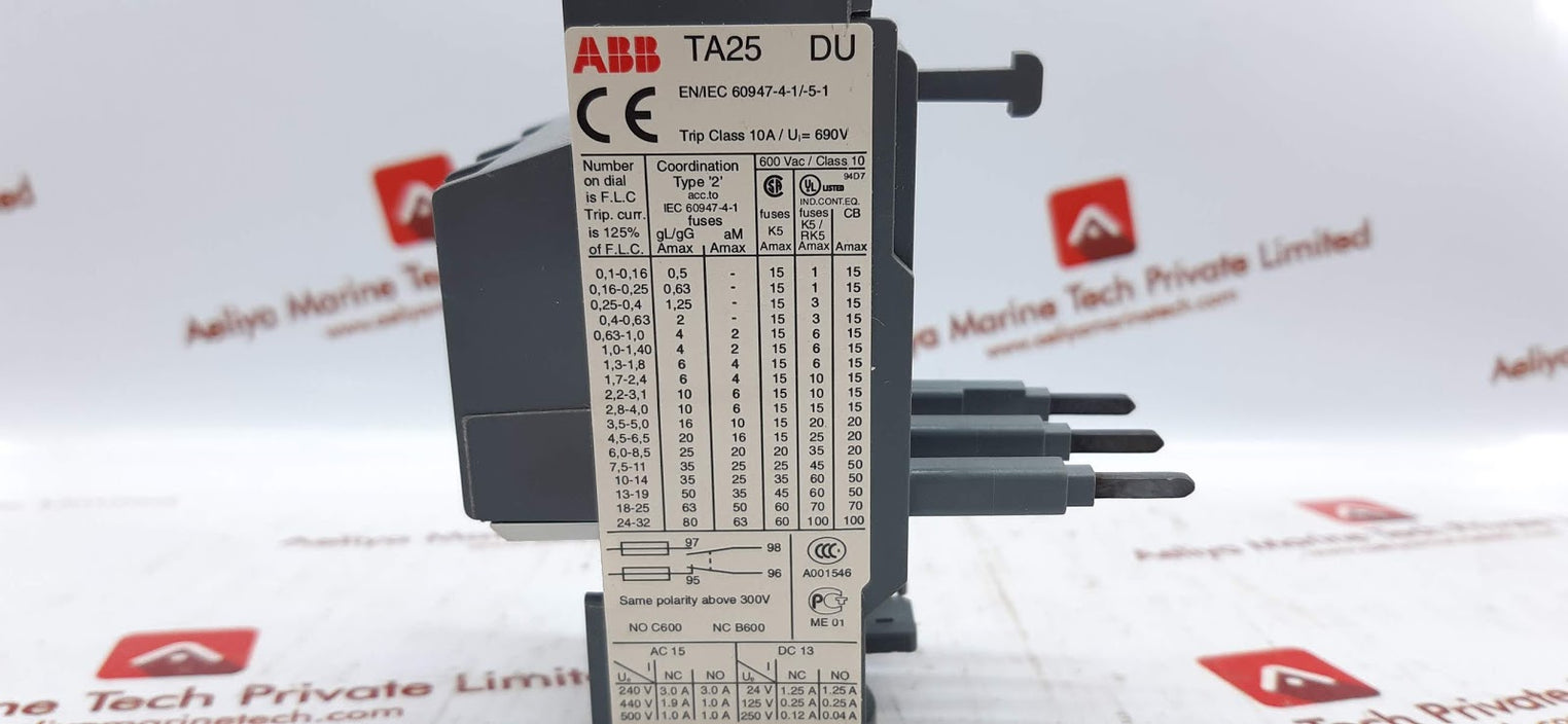 ABB TA25 DU THERMAL OVERLOAD RELAY