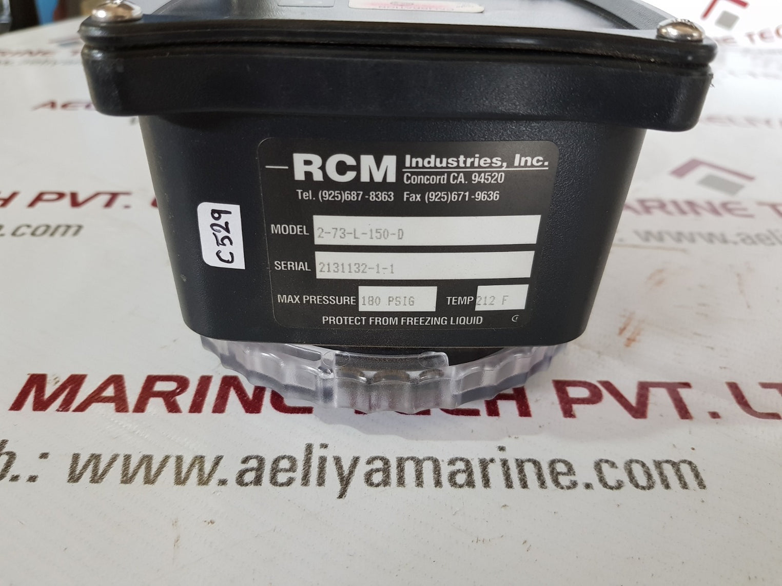 Rcm 2-73-l-150-d flow meter gauge