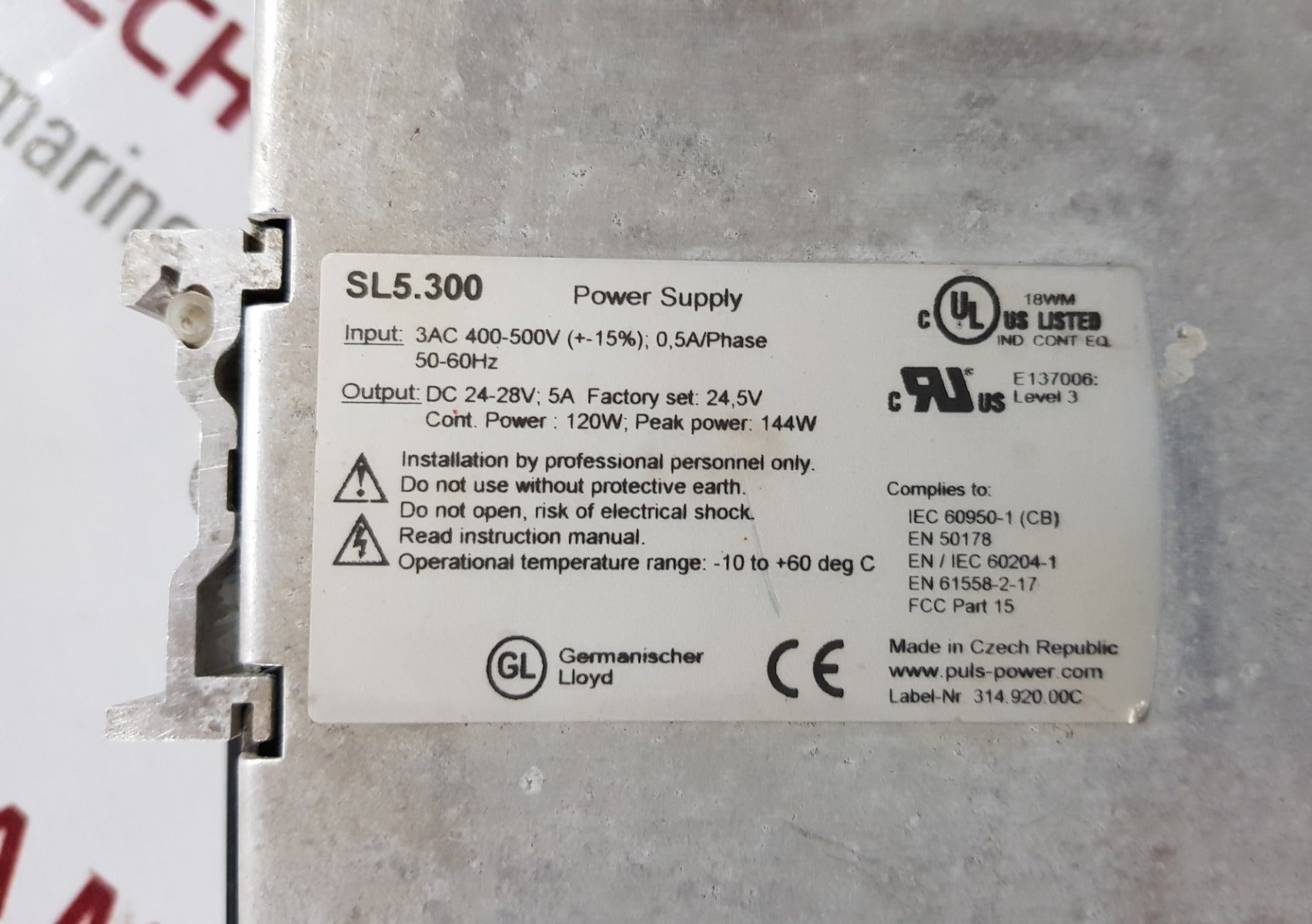 Puls sl5.300 power supply