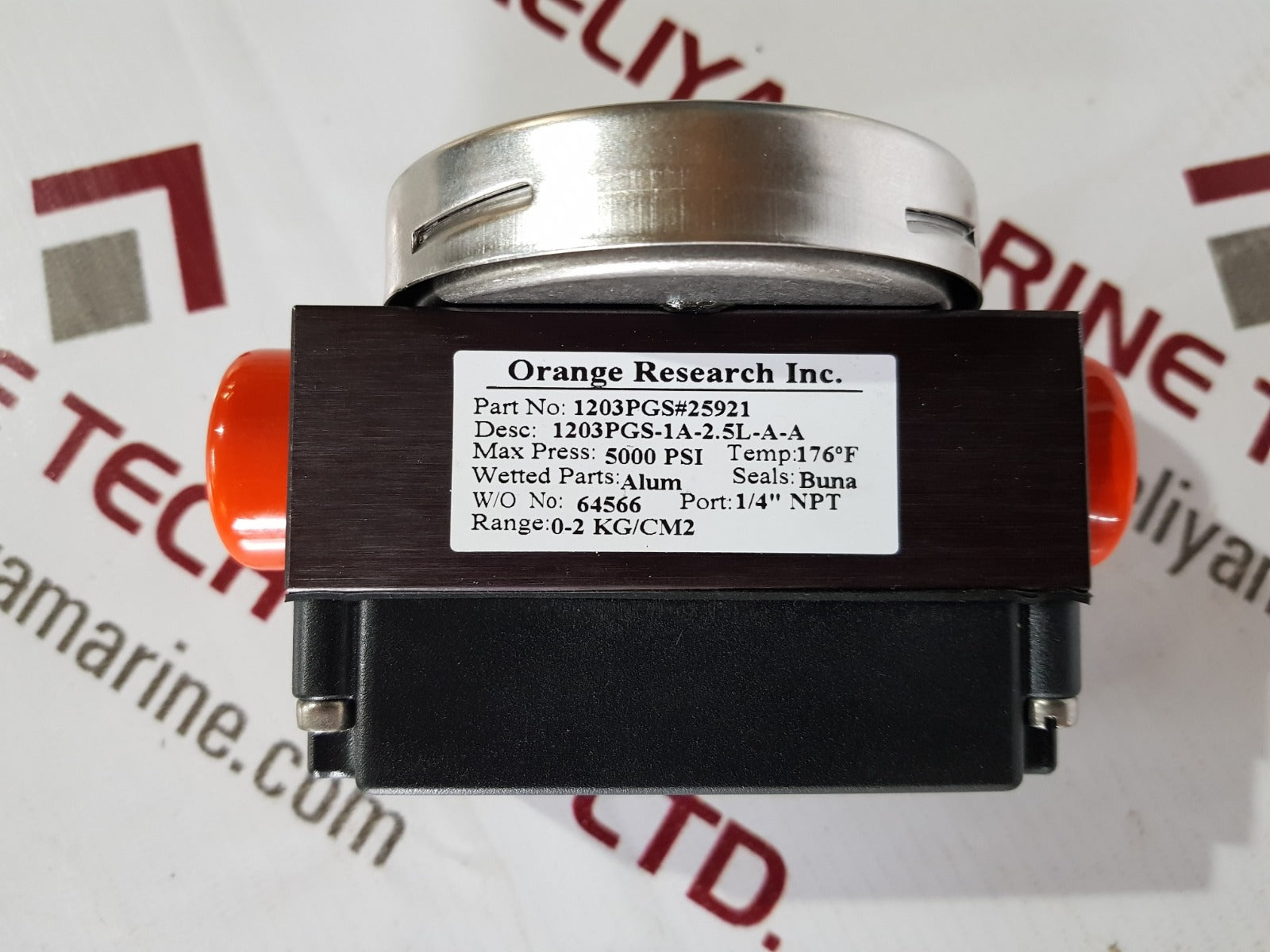 Orange research 1203pgs#25921 pressure gauge
