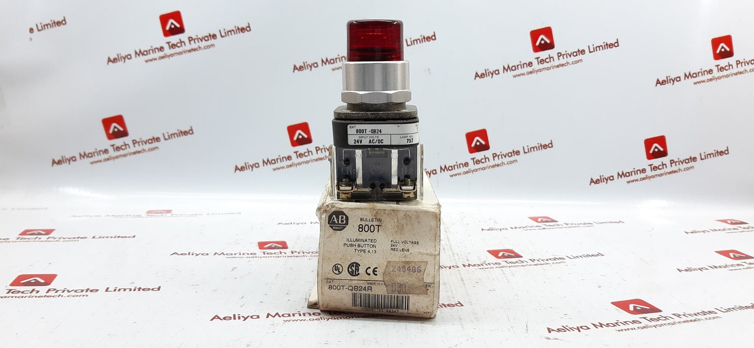ALLEN-BRADLEY 800T-QB24 SER T RED PUSHBUTTON