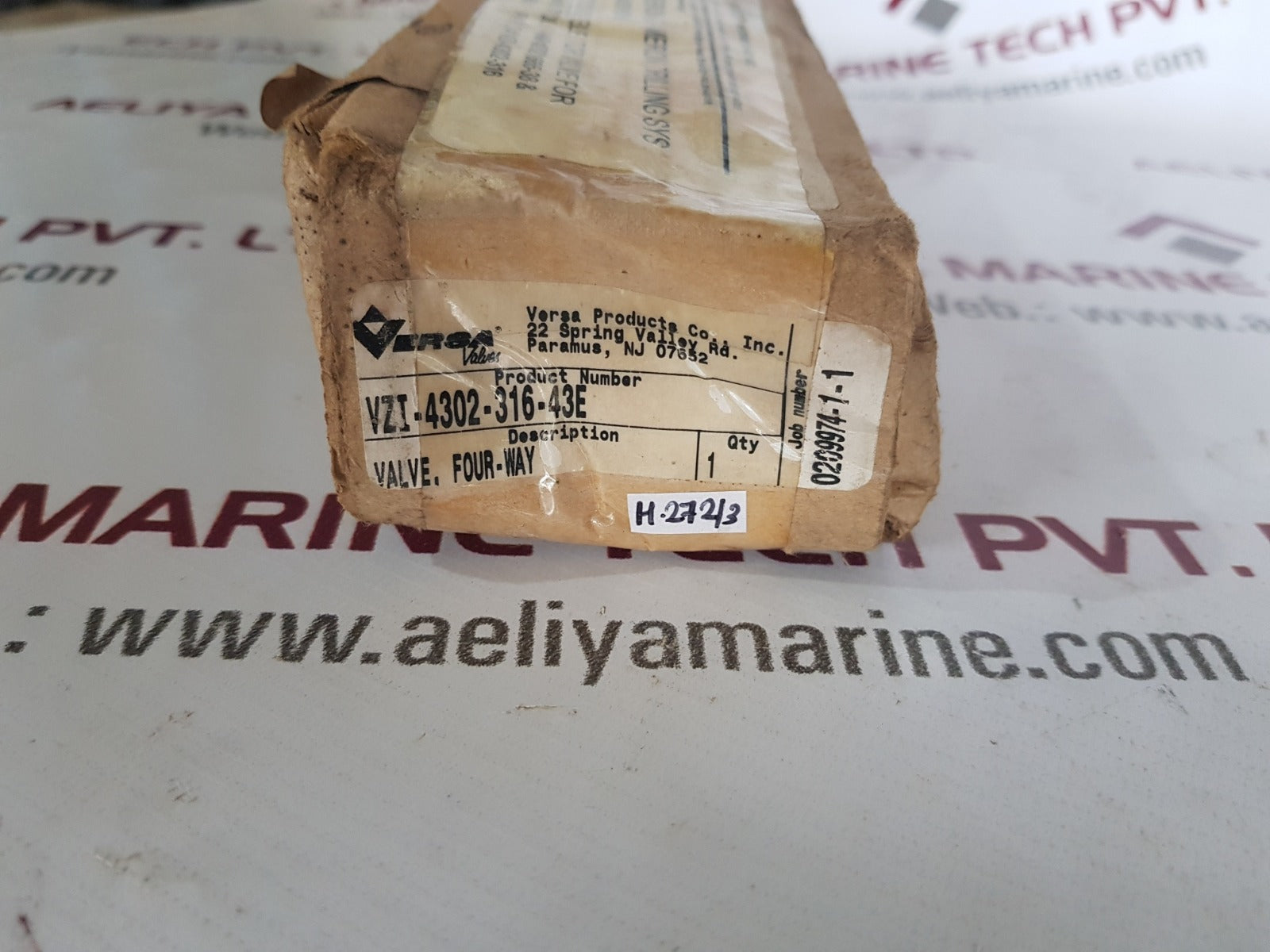 Versa vzi-4302-316-43e pneumatic directional valve