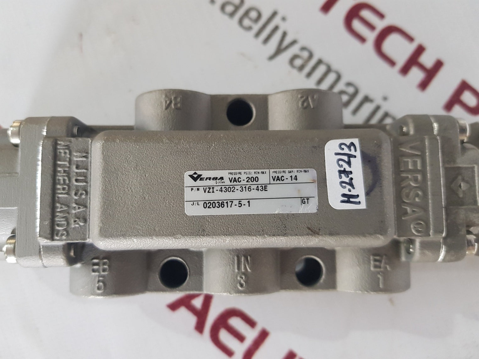 Versa vzi-4302-316-43e pneumatic directional valve