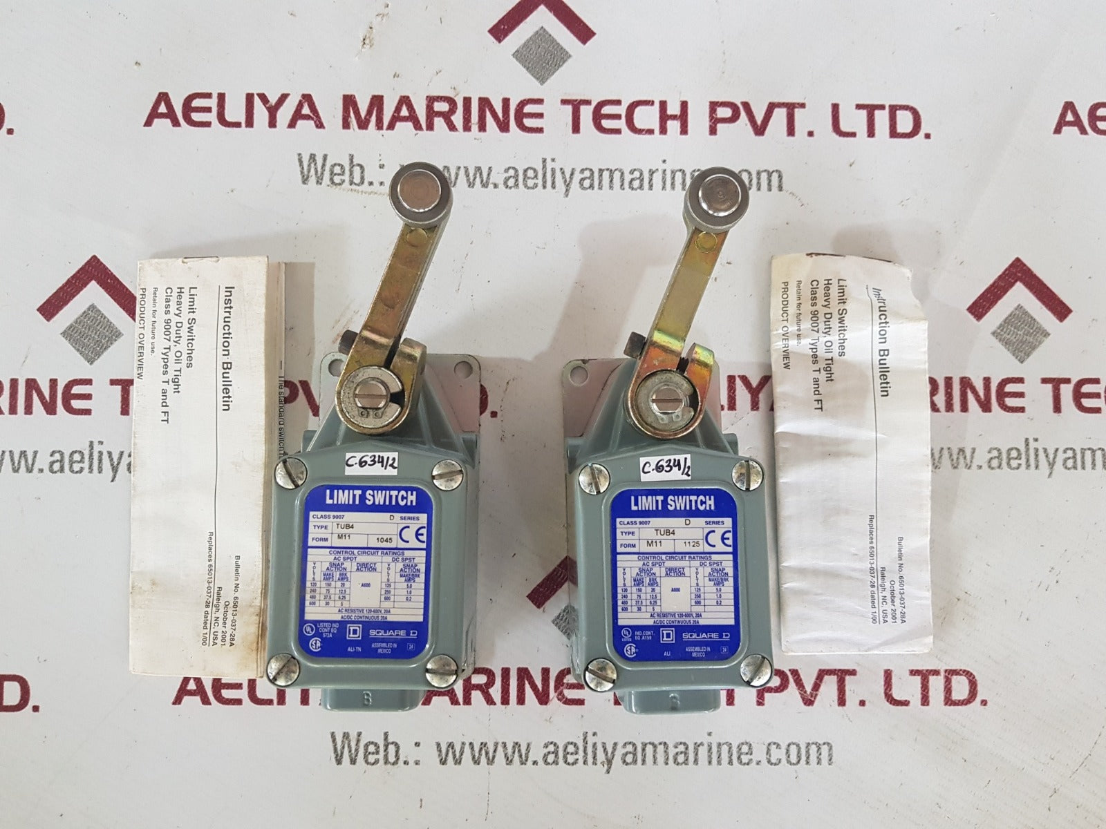 Square d class 9007 tub4 limit switch ser d