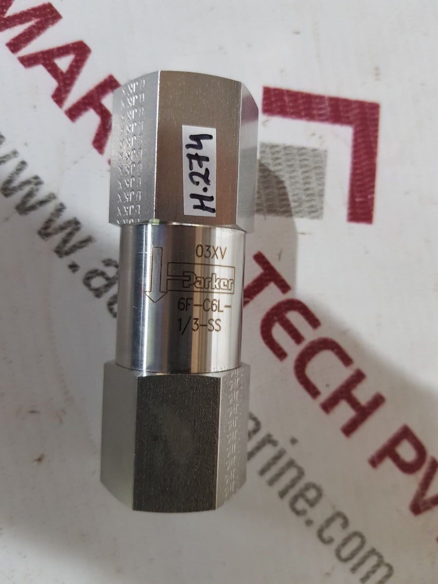 Parker 6f-c6l-1/3-ss check valve